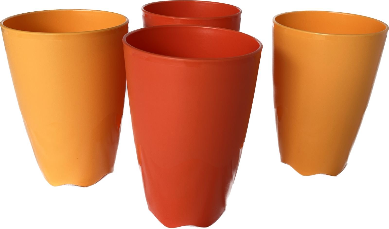 set 4 vasos floresta grandes naranja vasos floresta tupperware